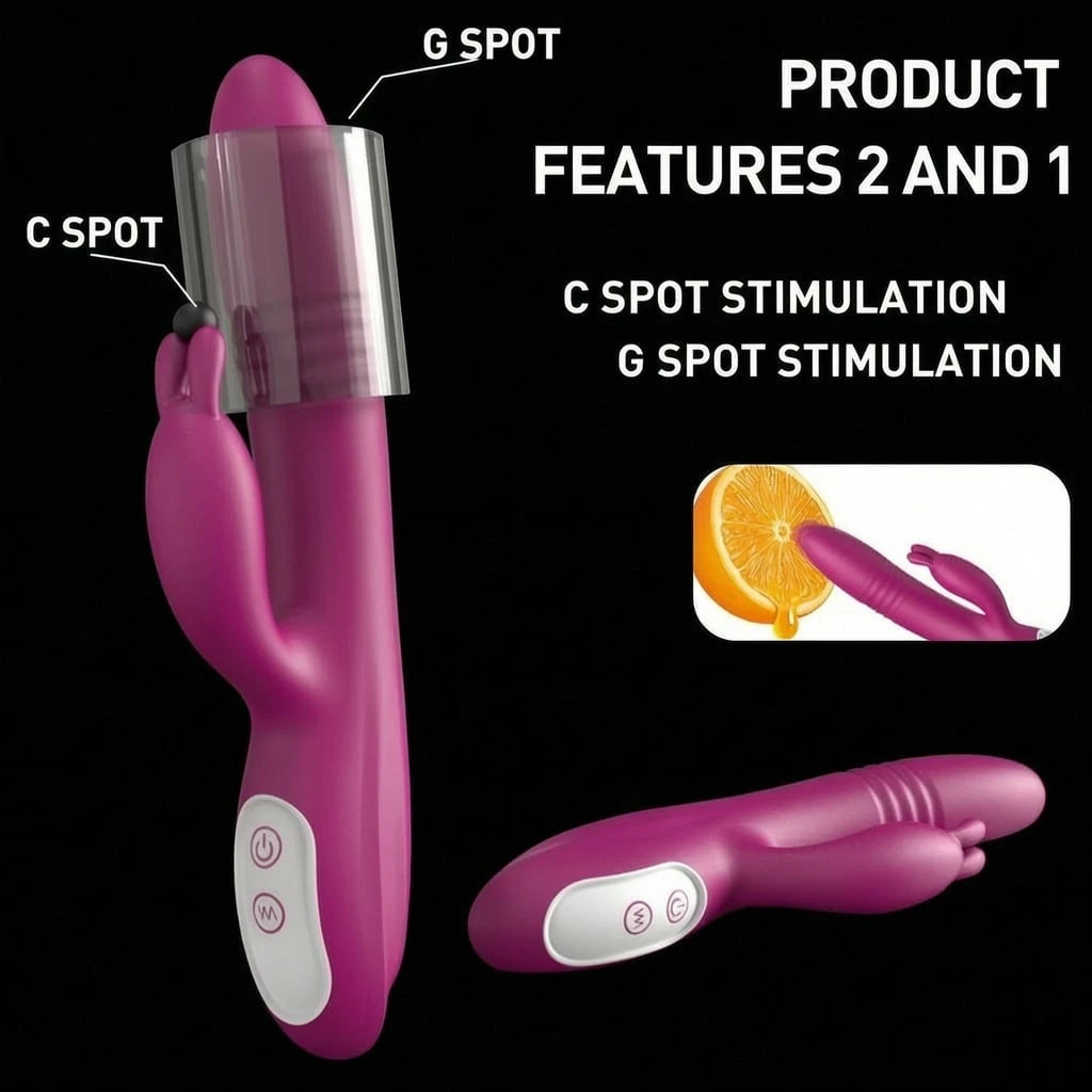 Happy Rabbit Thrusting Vibrator with Waterproof and Rechargeable