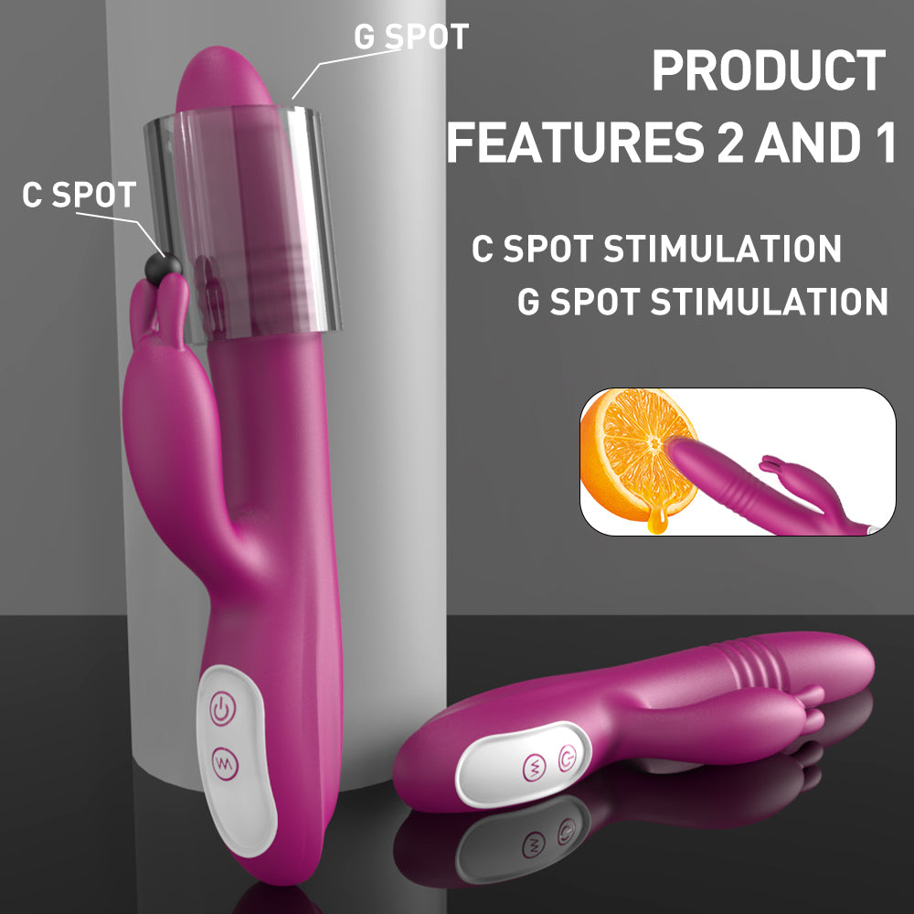 Happy Rabbit Thrusting Vibrator with Waterproof and Rechargeable