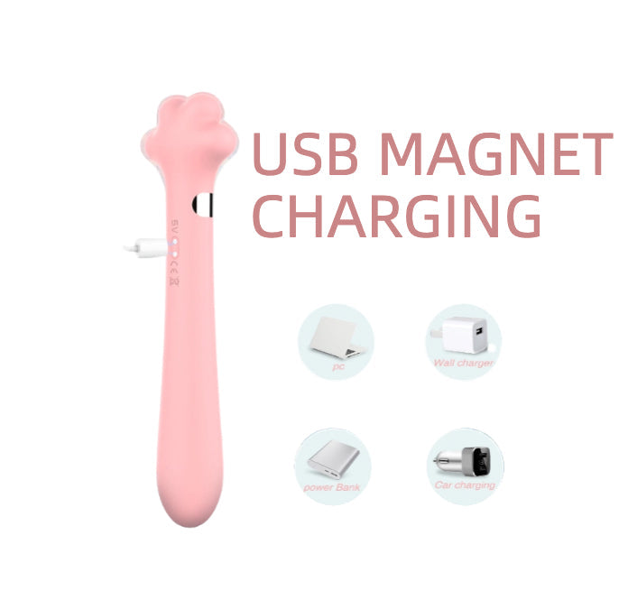 Pink Vibrator Kitty Paw with Waterproof and Rechargeable Designs