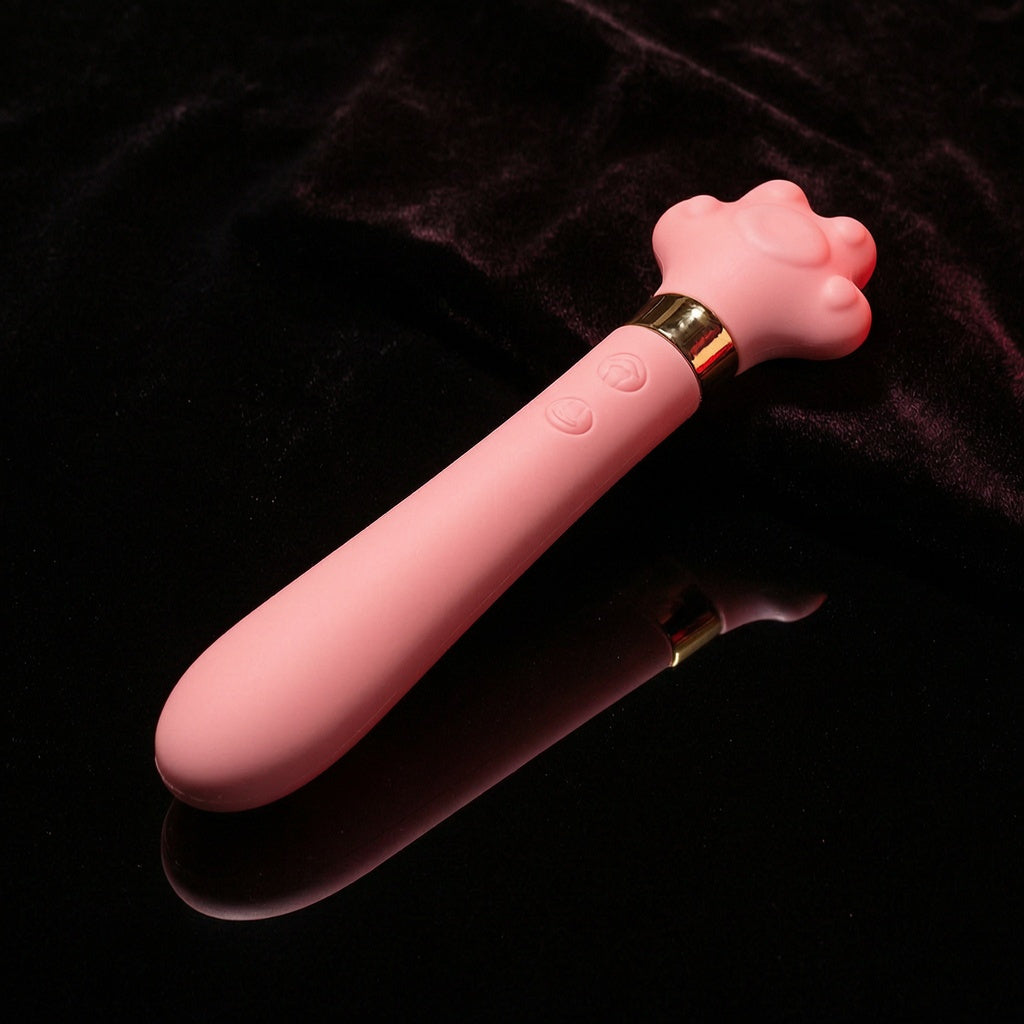 Pink Vibrator Kitty Paw with Waterproof and Rechargeable Designs