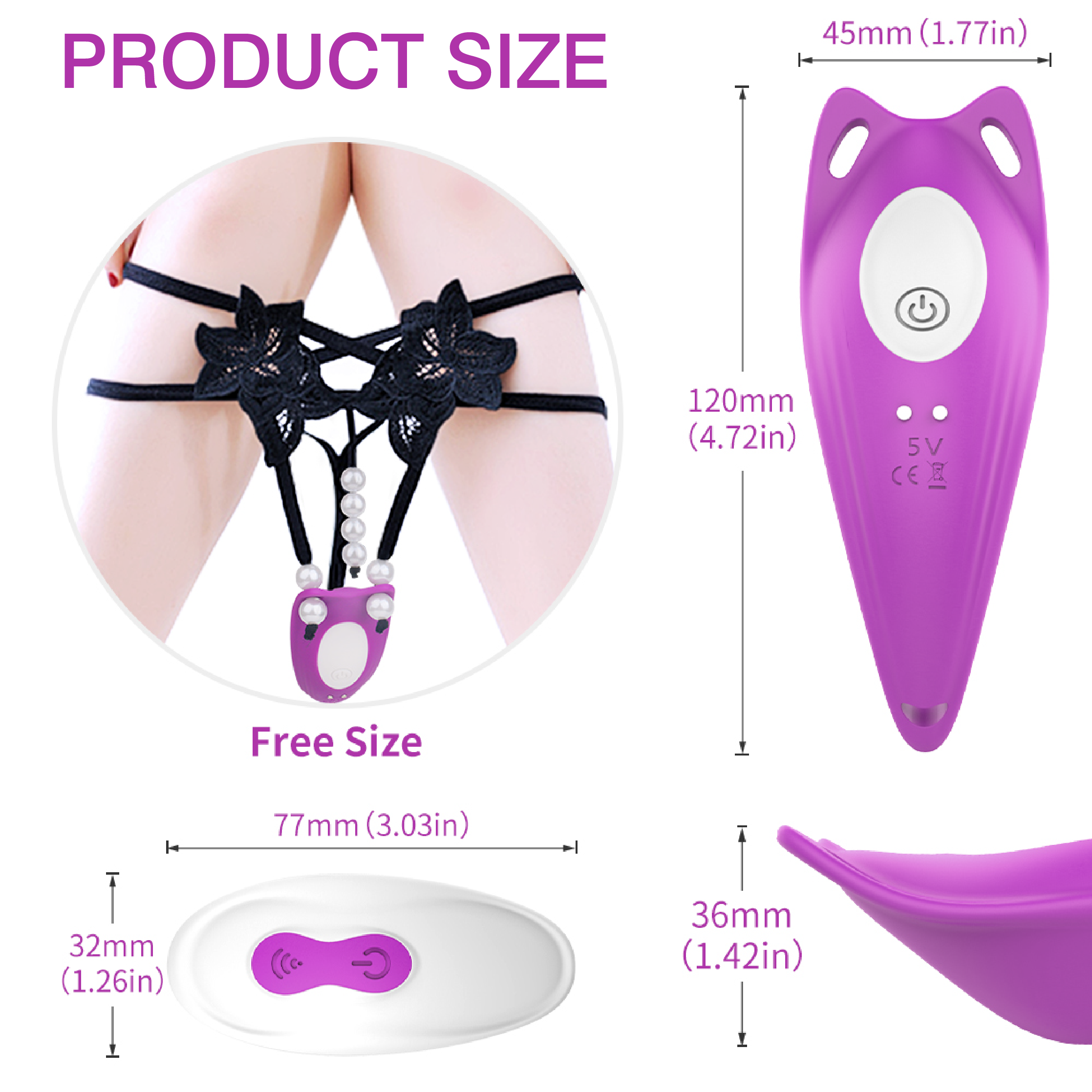 Remote Control for Couples Play Panty Vibrator  with Waterproof and Rechargeable Designs
