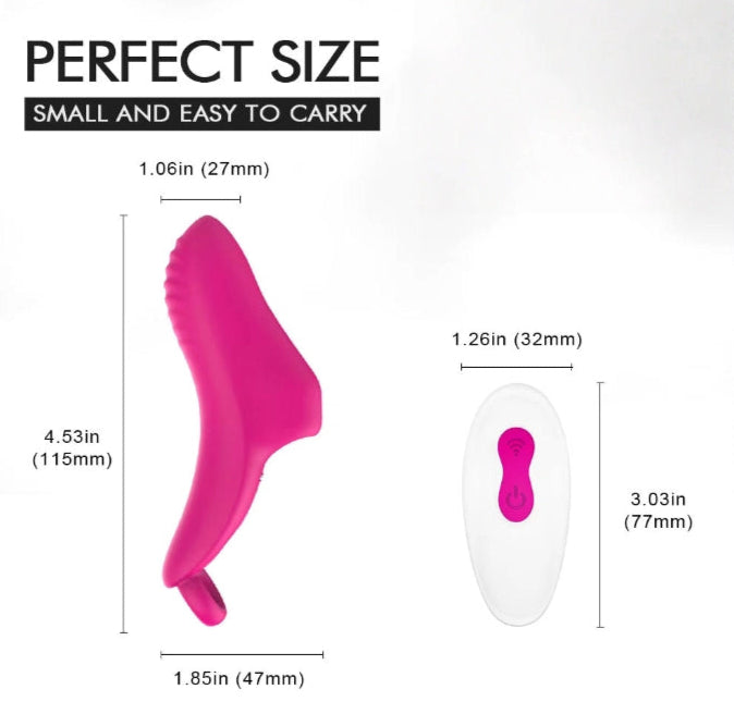 Remote Control in Pink Finger Vibrator with Waterproof and Rechargeable Designs