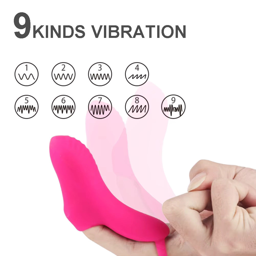 Remote Control in Pink Finger Vibrator with Waterproof and Rechargeable Designs