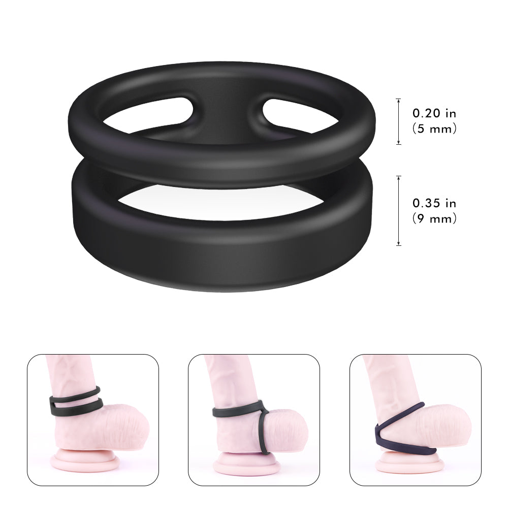 Silicone Cock Ring & Ball Ring - best for men Performan Enchancer