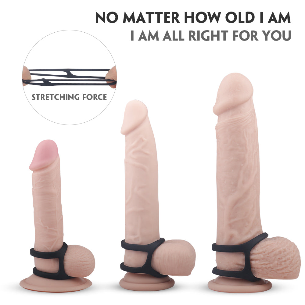 Adjustable Silicone Cock & Ball Rings for men 