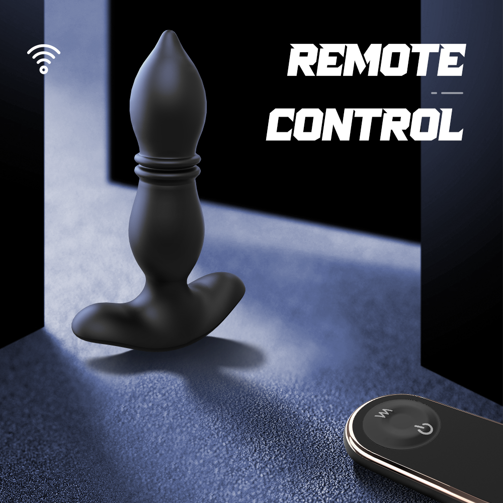 Silicone beginner butt plug with remote control 
