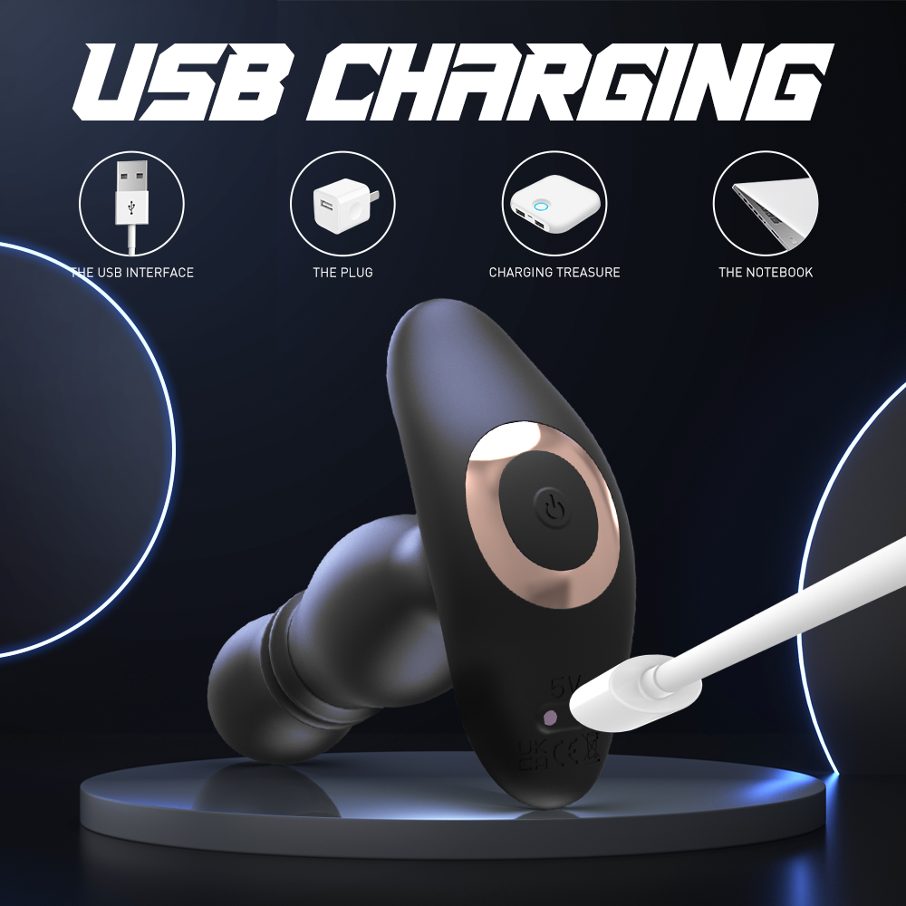 Silicone beginner butt plug with remote control 