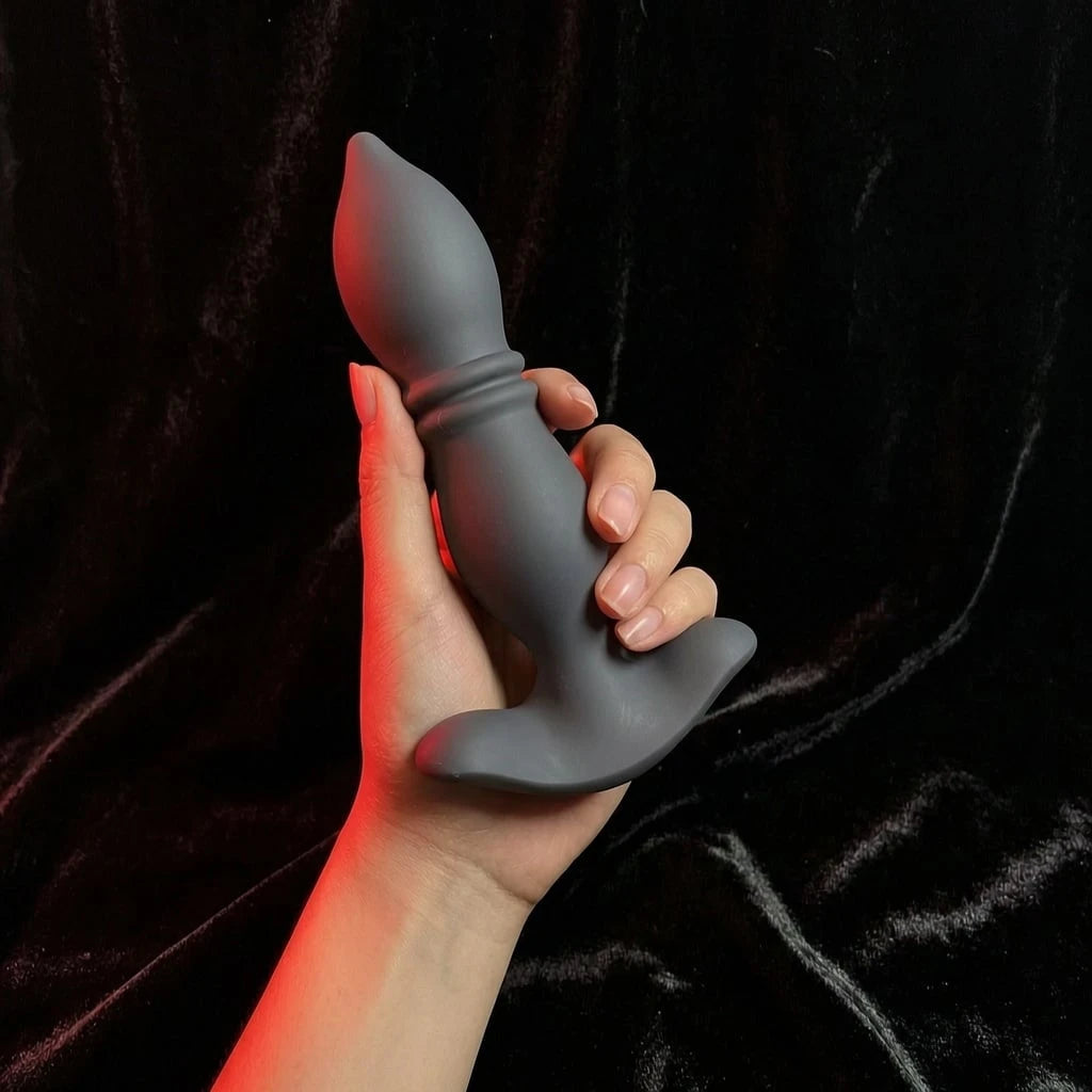 Silicone beginner butt plug with remote control 