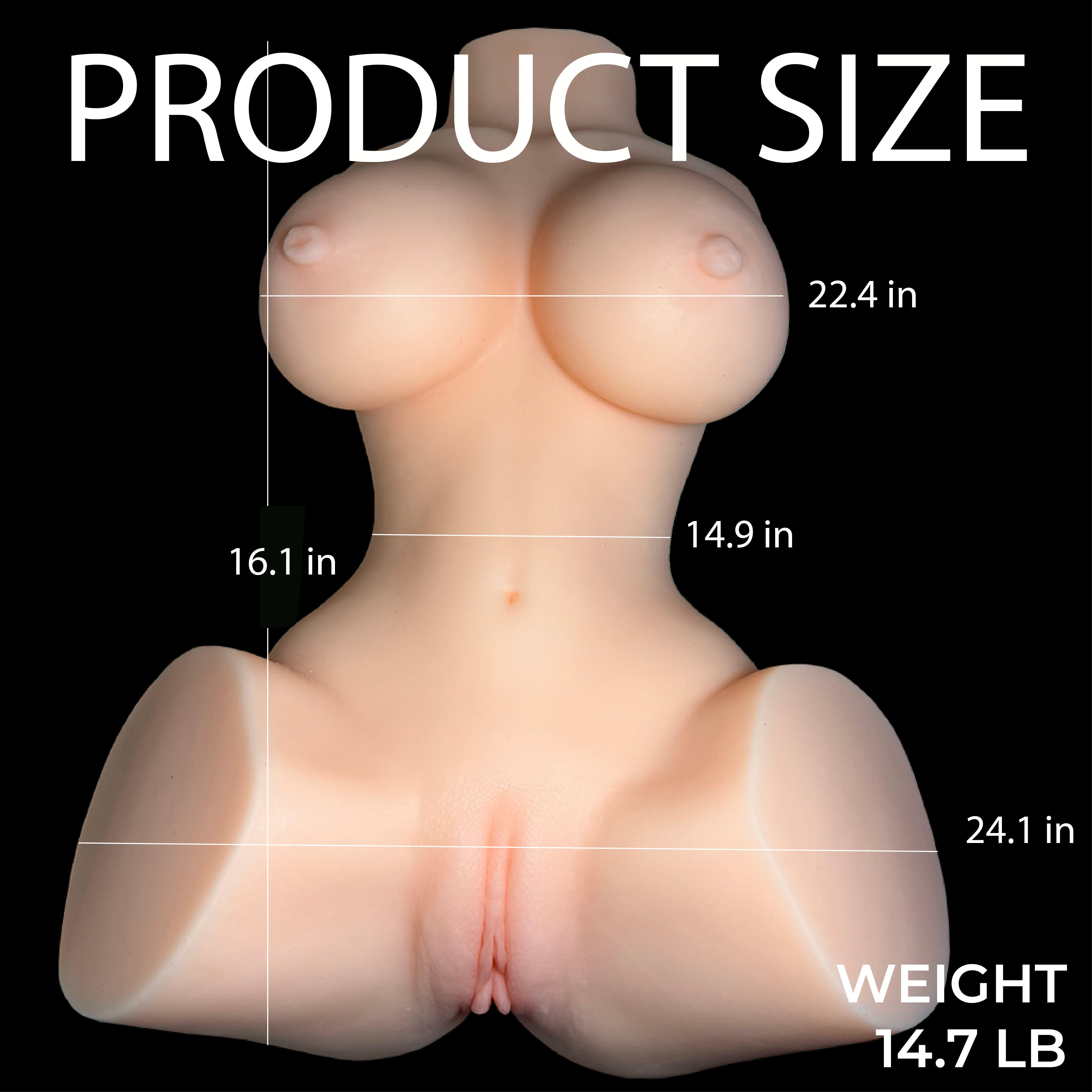 Small Sex Dolls Torso Male Masturbator Maggie with realistic pussy 