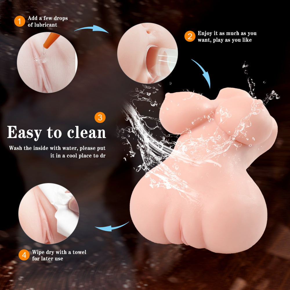 Small Sex Dolls Torso Male Masturbator Moria with realistic pussy