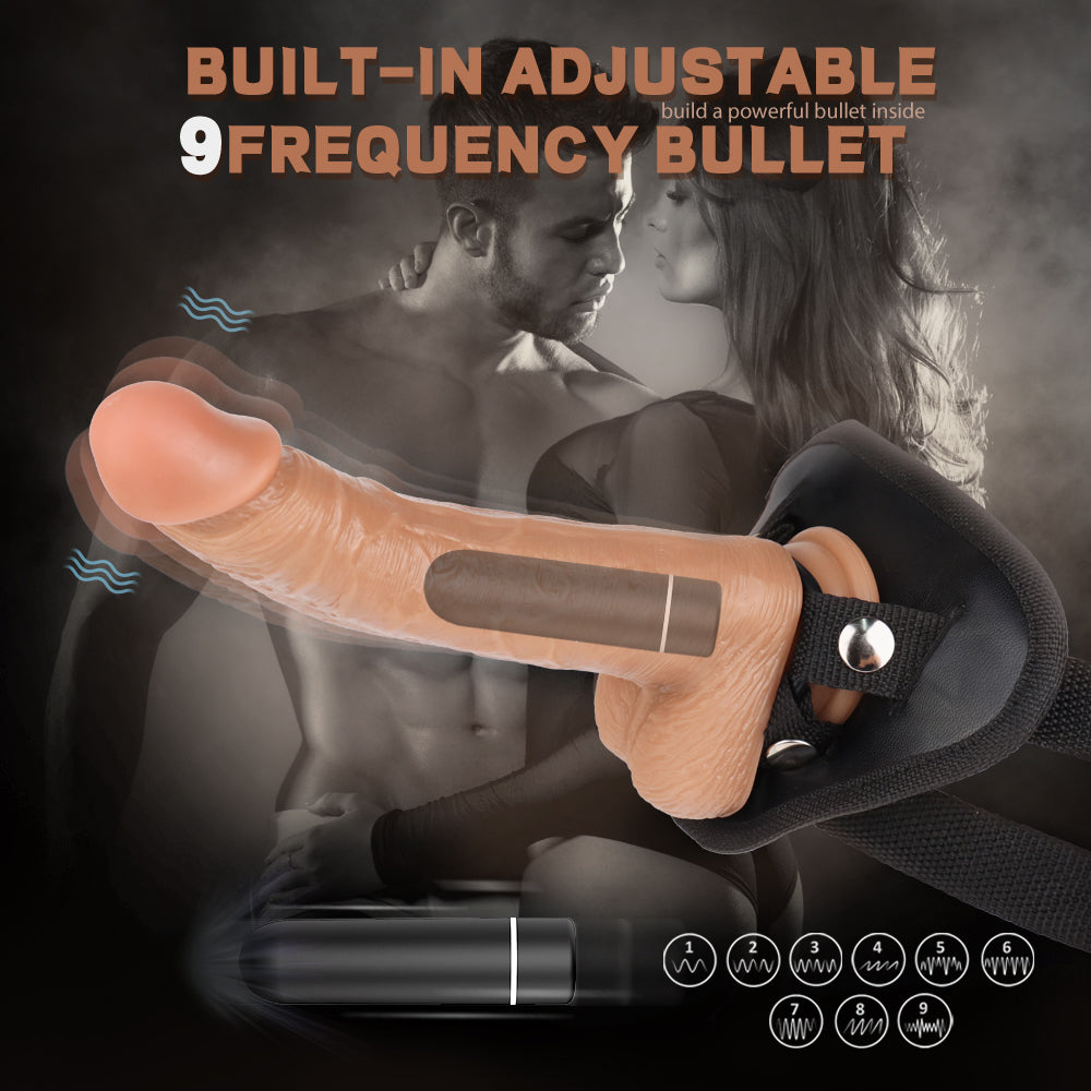 Wildhunni Vibrating Strap-On Harness Kit with Realistic 7-Inch G Spot Dildo