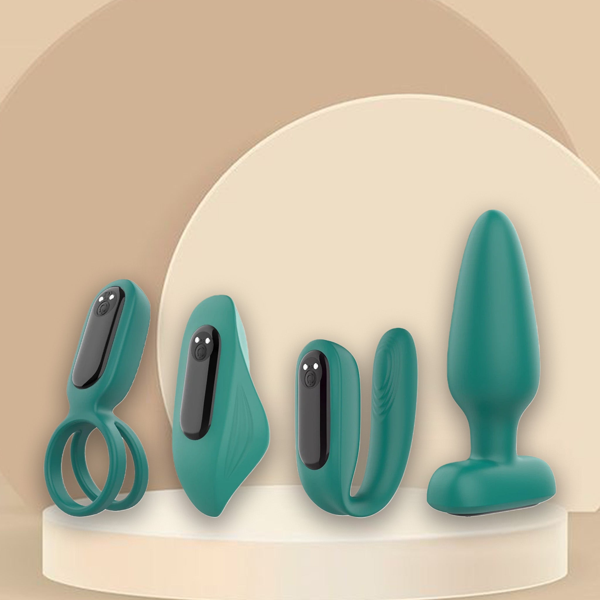 The Lovers' 4-in-1 Rechargeable Remote Controlled Couples Vibrators Set