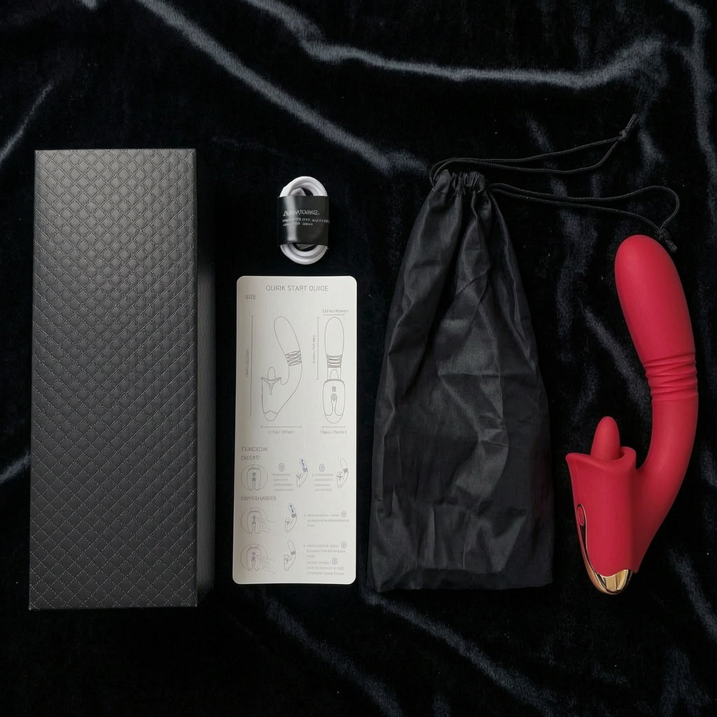 Tongue Clitoral Stimulator Thrusting Vibrator with Waterproof and Rechargeable