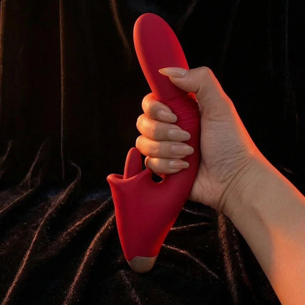 Tongue Clitoral Stimulator Thrusting Vibrator with Waterproof and Rechargeable