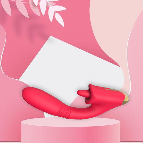 Tongue Clitoral Stimulator Thrusting Vibrator with Waterproof and Rechargeable