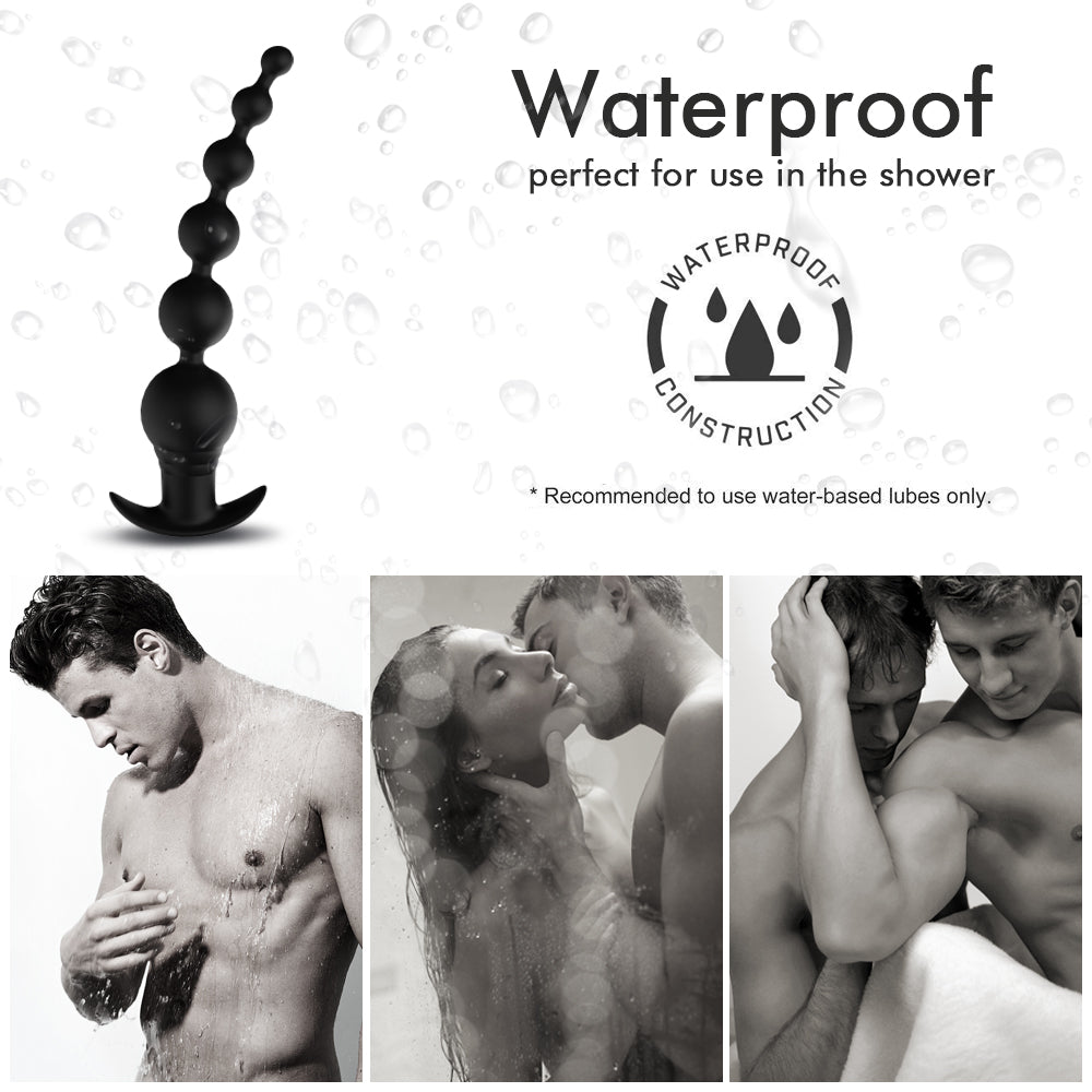 Vibrating Anal Beads Remote control with bullet vibrator