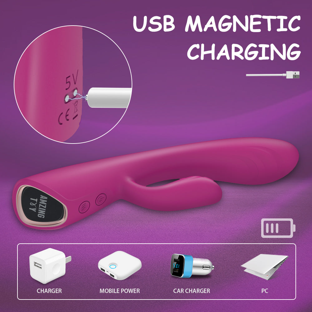 Warming G Spot & Clitoral Vibrator with Waterproof and Rechargeable Designs