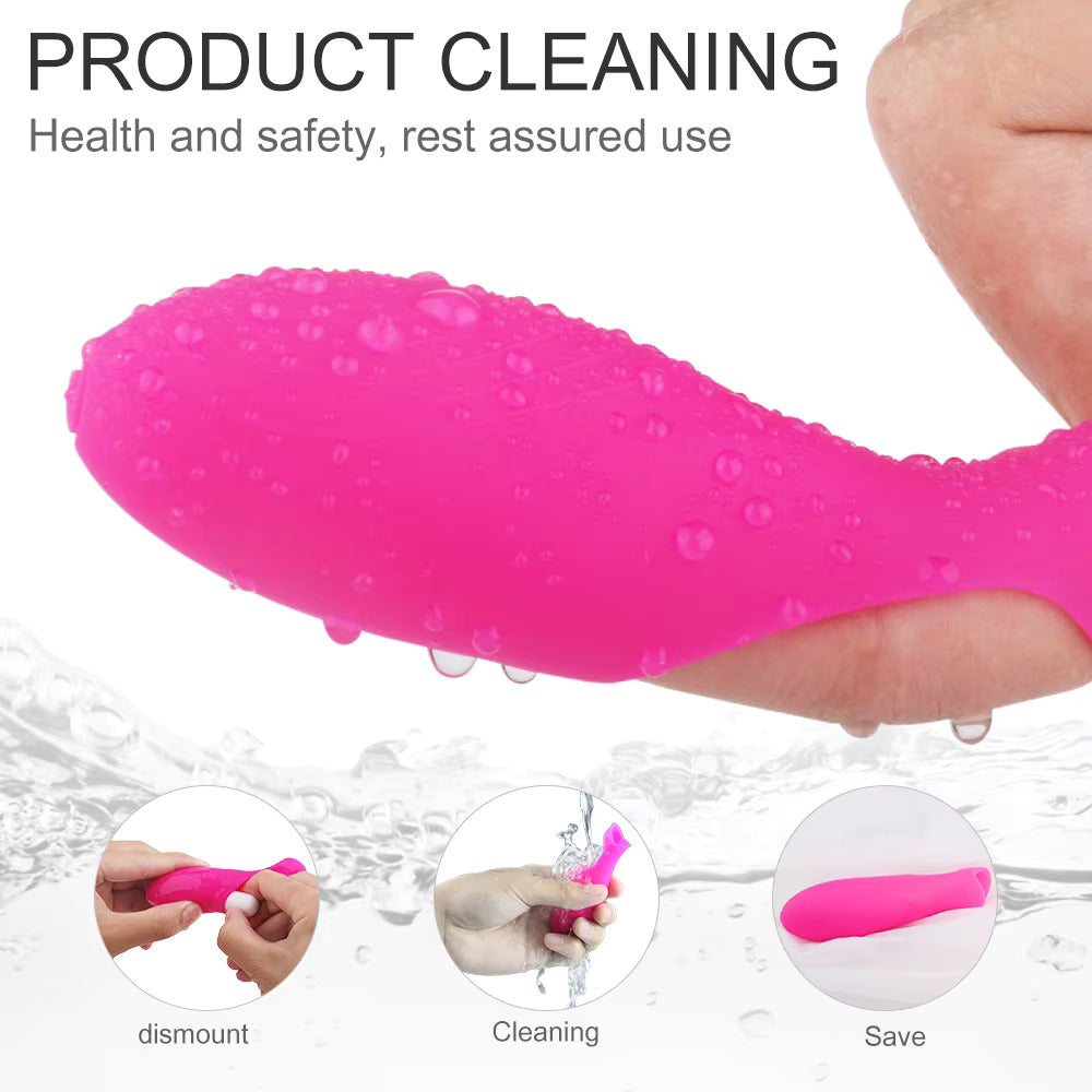 Waterproof and Bullet Design in Pink Finger Vibrator with Waterproof and Rechargeable Designs