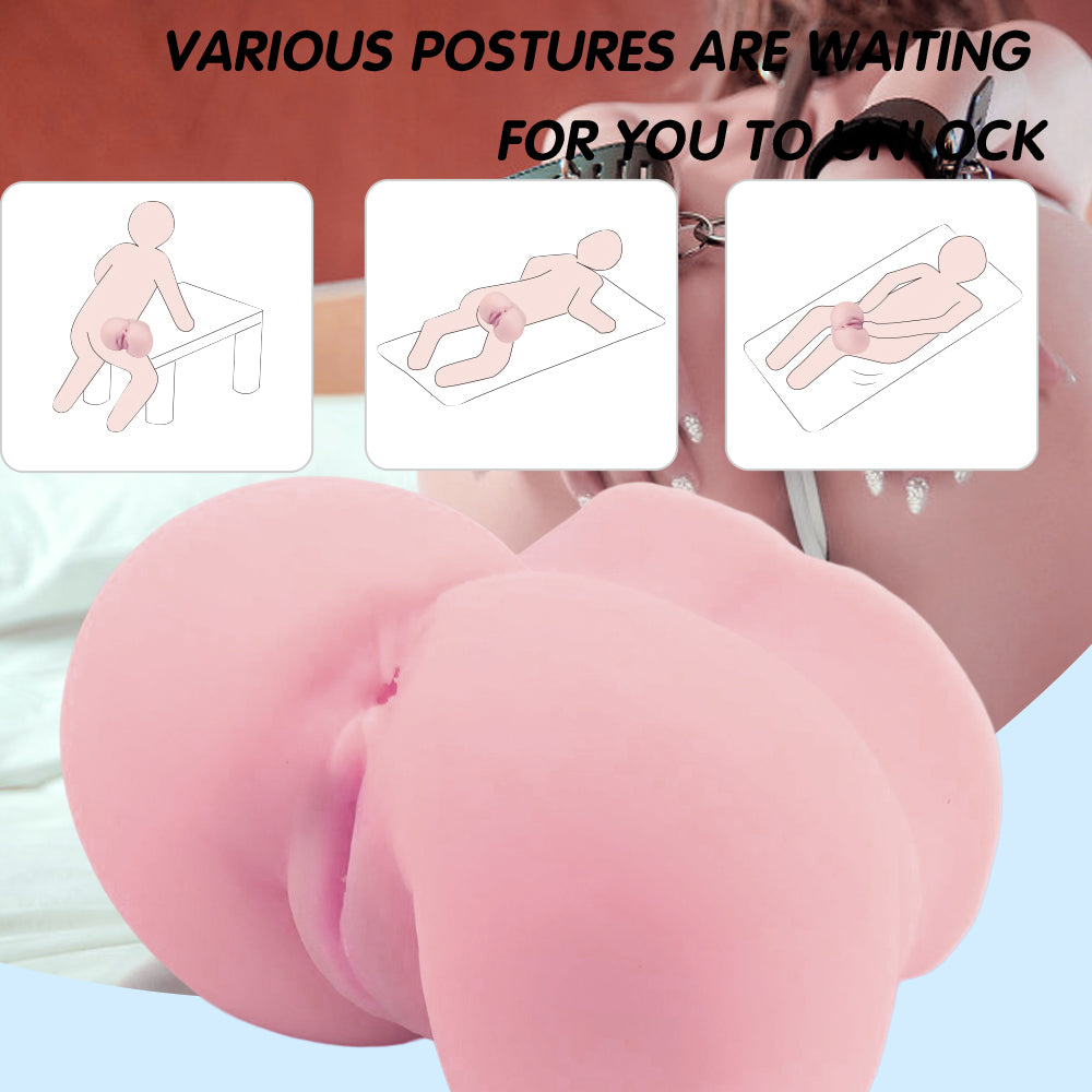 Small Sex Dolls April Male Masturbator with realistic pussy. Various postures are showing you how to use the sex toy.