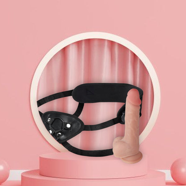 Wildhunni Strap-On Harness Kit with 7-Inch Bendable Realistic Dildo