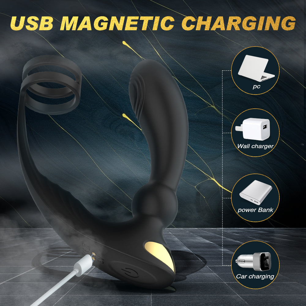 best male prostate massager with double cock ring