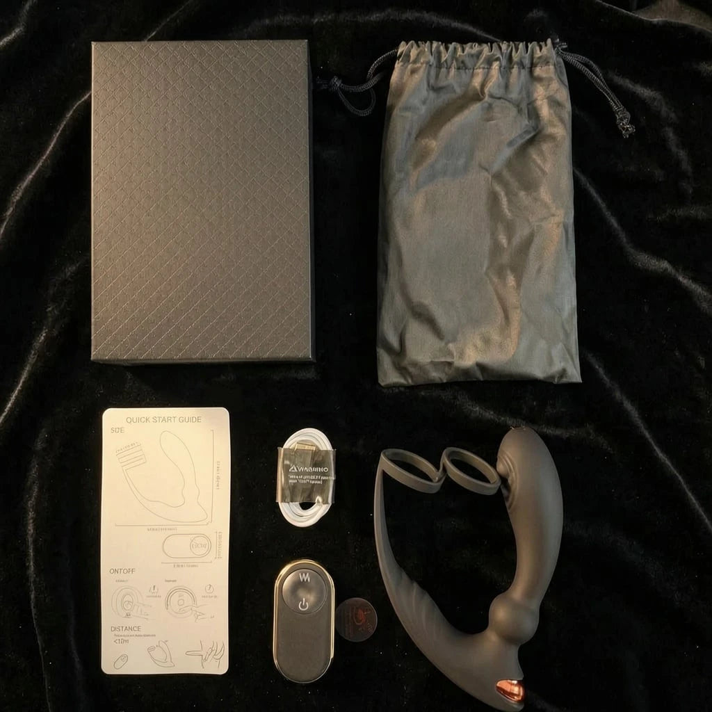 Wildhunni Remote Control Male Prostate Massager - Double Cock Ring & Pulsing Sensation