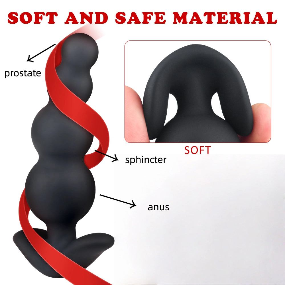 butt plug set beaded and silicone prostate toys anal training kit