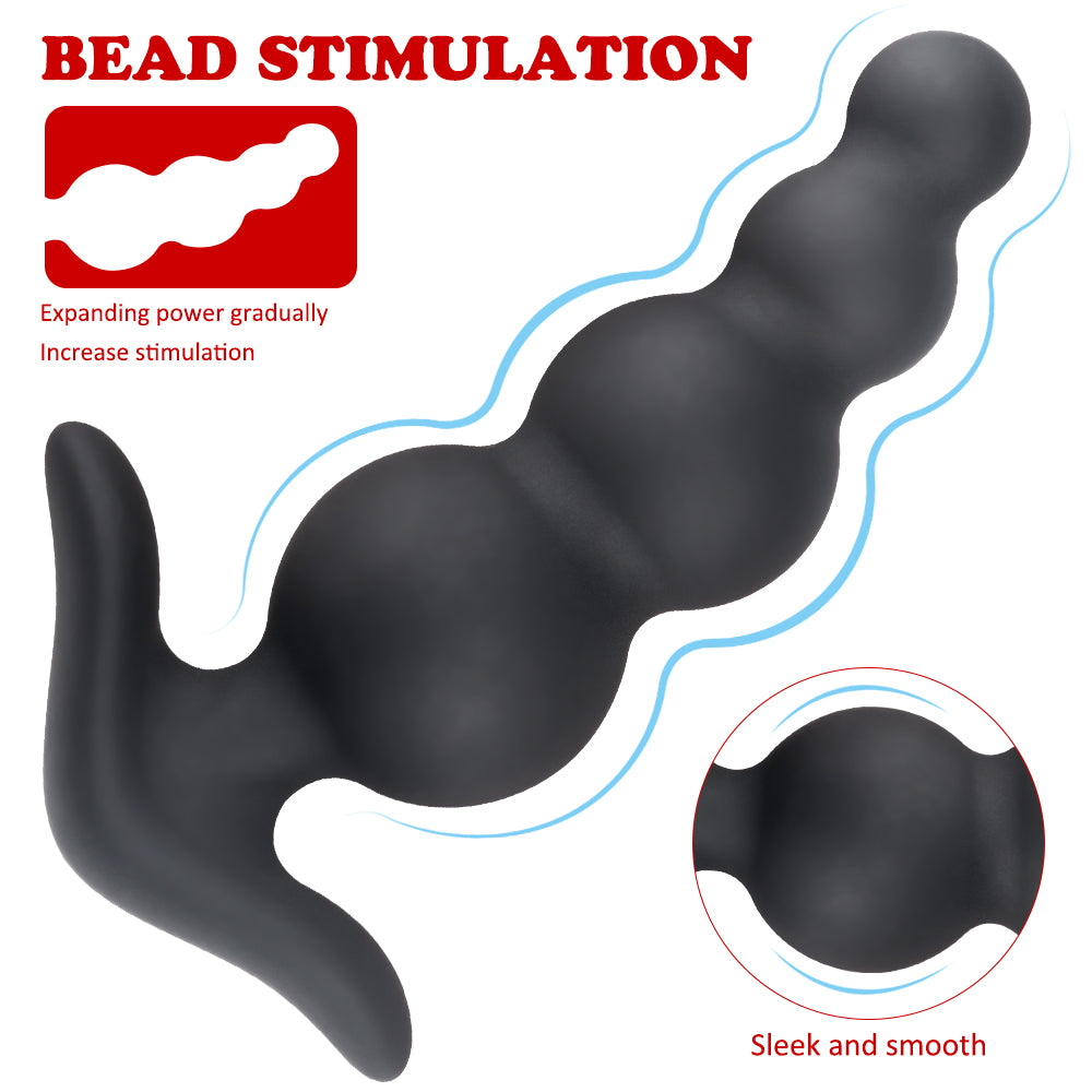 butt plug set beaded and silicone prostate toys anal training kit