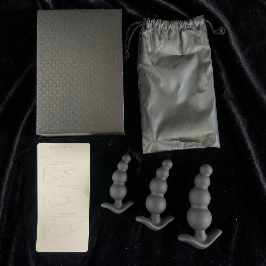 Wildhunni Beaded Silicone Butt Plug kit (3 Count)
