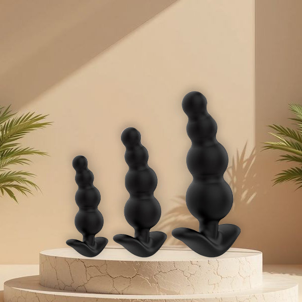 butt plug set beaded and silicone prostate toys anal training kit