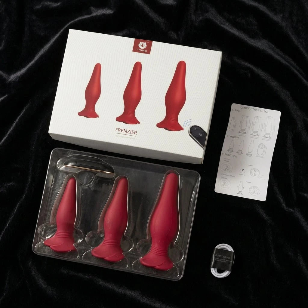 butt plug set tapered remote control anal toys for beginners